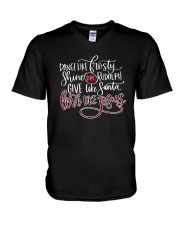 Dance Like Frosty Shine Rudolph Give V-Neck T-Shirt tile