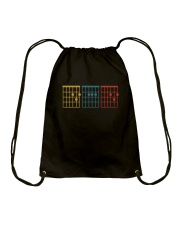 Vintage Guitar Chord Mean Dad Drawstring Bag tile