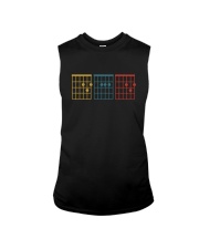 Vintage Guitar Chord Mean Dad Sleeveless Tee tile