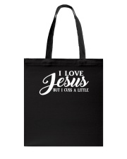 Christian Jesus But I Cuss A Little Tote Bag tile