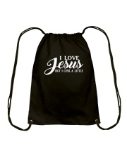 Christian Jesus But I Cuss A Little Drawstring Bag tile