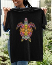 Psychedelic Hippie Sea Turtle Classic T-Shirt apparel-classic-tshirt-lifestyle-front-130