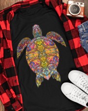 Psychedelic Hippie Sea Turtle Classic T-Shirt apparel-classic-tshirt-lifestyle-front-163