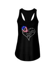 Jesus one nation under god Ladies Flowy Tank tile