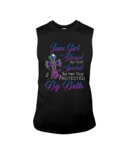 June girl blessed by God Sleeveless Tee tile