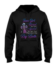 June girl blessed by God Hooded Sweatshirt tile