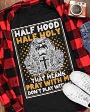 Half Hood Half Holy Skull And Cross Classic T-Shirt apparel-classic-tshirt-lifestyle-front-163