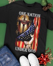 One Nation Under God Distressed Flag Classic T-Shirt apparel-classic-tshirt-lifestyle-back-69