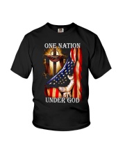 One Nation Under God Distressed Flag Youth T-Shirt tile