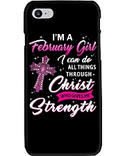 February girl christ strength Phone Case tile