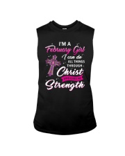 February girl christ strength Sleeveless Tee tile