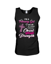 February girl christ strength Unisex Tank tile
