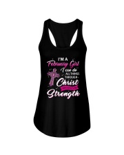 February girl christ strength Ladies Flowy Tank tile