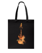 Guitar Motif Silhouette Tote Bag tile