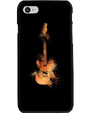 Guitar Motif Silhouette Phone Case tile