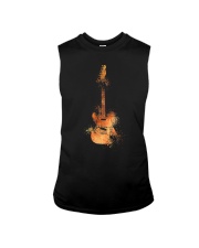 Guitar Motif Silhouette Sleeveless Tee tile