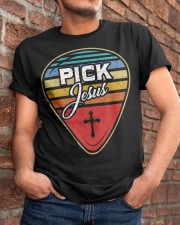 Retro Guitarist Guitar Pick Christian Classic T-Shirt apparel-classic-tshirt-lifestyle-26