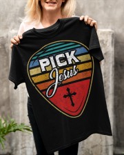 Retro Guitarist Guitar Pick Christian Classic T-Shirt apparel-classic-tshirt-lifestyle-front-117
