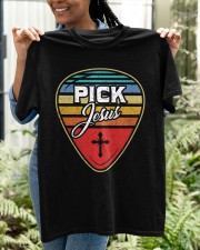 Retro Guitarist Guitar Pick Christian Classic T-Shirt apparel-classic-tshirt-lifestyle-front-130
