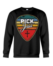 Retro Guitarist Guitar Pick Christian Crewneck Sweatshirt tile