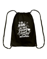 Hairdresser Jesus Drawstring Bag tile