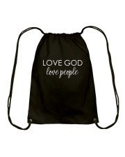 Love God People Christian Bible Drawstring Bag tile