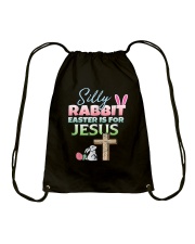 Rabbit Easter Is For Jesus Easter Drawstring Bag tile