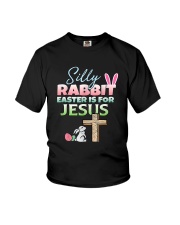 Rabbit Easter Is For Jesus Easter Youth T-Shirt tile