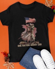 One Nation Under God American Christian Classic T-Shirt apparel-classic-tshirt-lifestyle-front-83