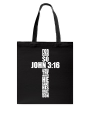John 3 16 Christian Cross Tote Bag tile