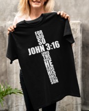 John 3 16 Christian Cross Classic T-Shirt apparel-classic-tshirt-lifestyle-front-117