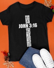 John 3 16 Christian Cross Classic T-Shirt apparel-classic-tshirt-lifestyle-front-83