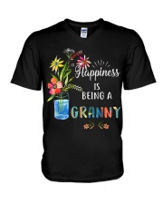 Happiness is being a Granny V-Neck T-Shirt tile
