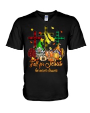 Fall For Jesus V-Neck T-Shirt tile