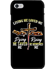 LIVING HE LOVED ME HE SAVED Phone Case tile