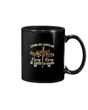 LIVING HE LOVED ME HE SAVED Mug tile
