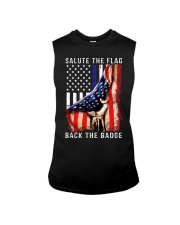 Salute the flag back the badge Sleeveless Tee tile