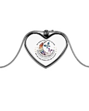 MY MIND STILL TALKS TO YOU Metallic Heart Necklace thumbnail