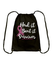 Had it beat it survivor Drawstring Bag tile
