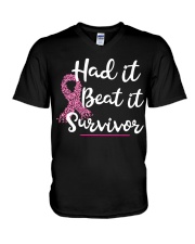 Had it beat it survivor V-Neck T-Shirt tile