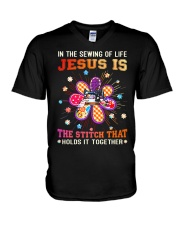IN MAY HOLD THAT STORY V-Neck T-Shirt tile