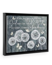 God bless you Floating Framed Canvas Prints Black tile