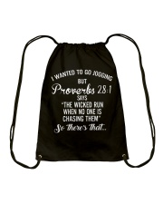 I WANTED TO GO JOGGING Drawstring Bag tile