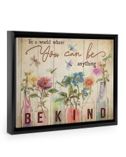 In a world where you can be anything Floating Framed Canvas Prints Black tile