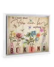 In a world where you can be anything Floating Framed Canvas Prints White tile