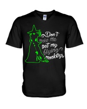 Don't make me get my flying monkeys V-Neck T-Shirt tile