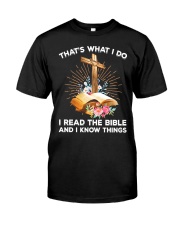 I READ THE BIBLE EVERY DAY AND KNOW THAT Premium Fit Mens Tee tile