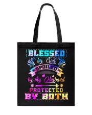 Blessed by god spoiled by my husband Tote Bag tile