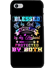 Blessed by god spoiled by my husband Phone Case tile