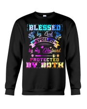 Blessed by god spoiled by my husband Crewneck Sweatshirt tile